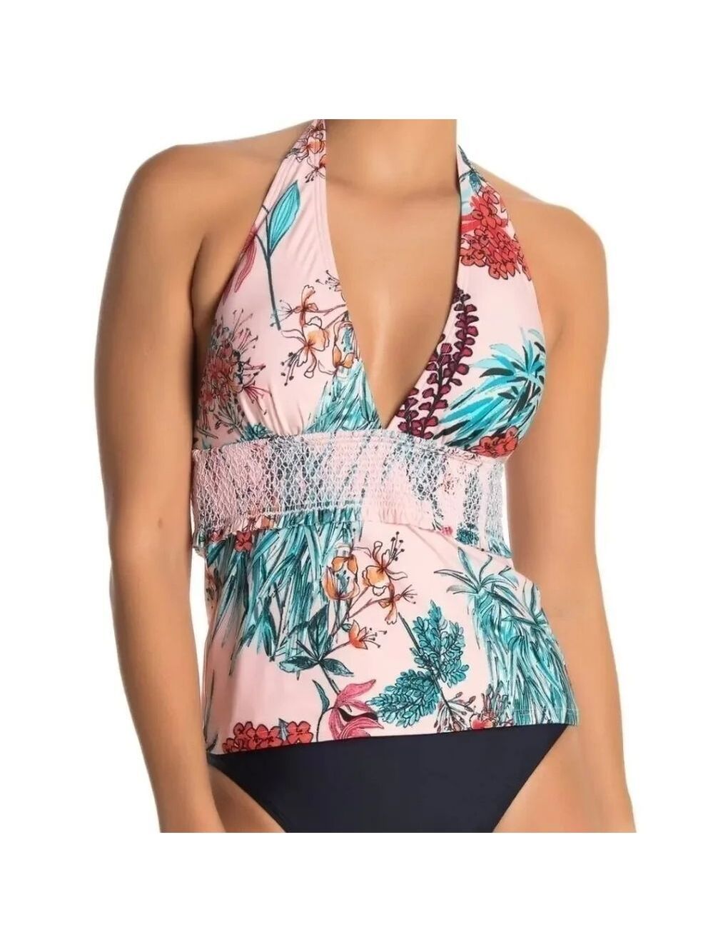 Tommy Hilfiger Garden Smocked Floral Tankini